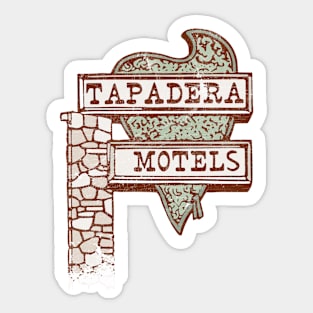 Defunct Tapadera Motels, Pendleton, OR  -- Retro Mid Century Aesthetic Sticker